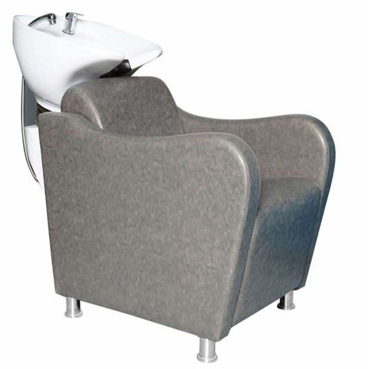 Delmore - Spirit Non-Electric Shampoo Station – Relaxed Design with Lumbar Support & Adjustable Ceramic Basin