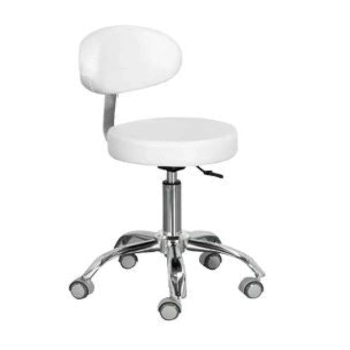 Delmore - Stool DL0001 – Low-Height Pedicure Stool with Cushioned Seat, Adjustable Height & Noiseless Wheels