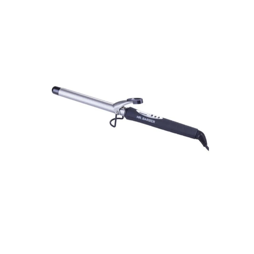 Mr Barber Curl On Curling Tong 19mm Ceramic Infused Barrel, Hair Curling Tong - Black Hair Curler