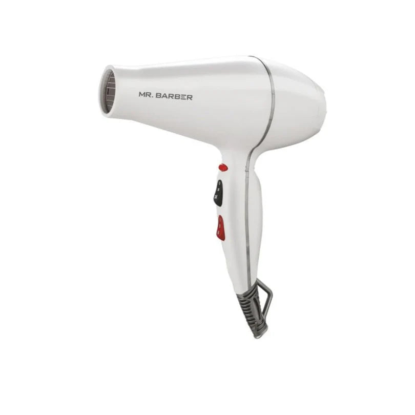 Mr. Barber MB-AMW Airmax with 2 Air Flow Detachable Nozzles Turbo Motor Powerful Professional Hair Dryer For Styling & Dressing 2400 Watts
