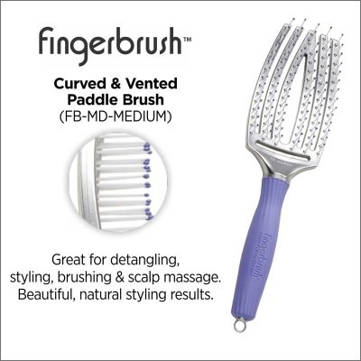 Olivia Garden Fingerbrush Vented Paddle- Medium (1 Unit)