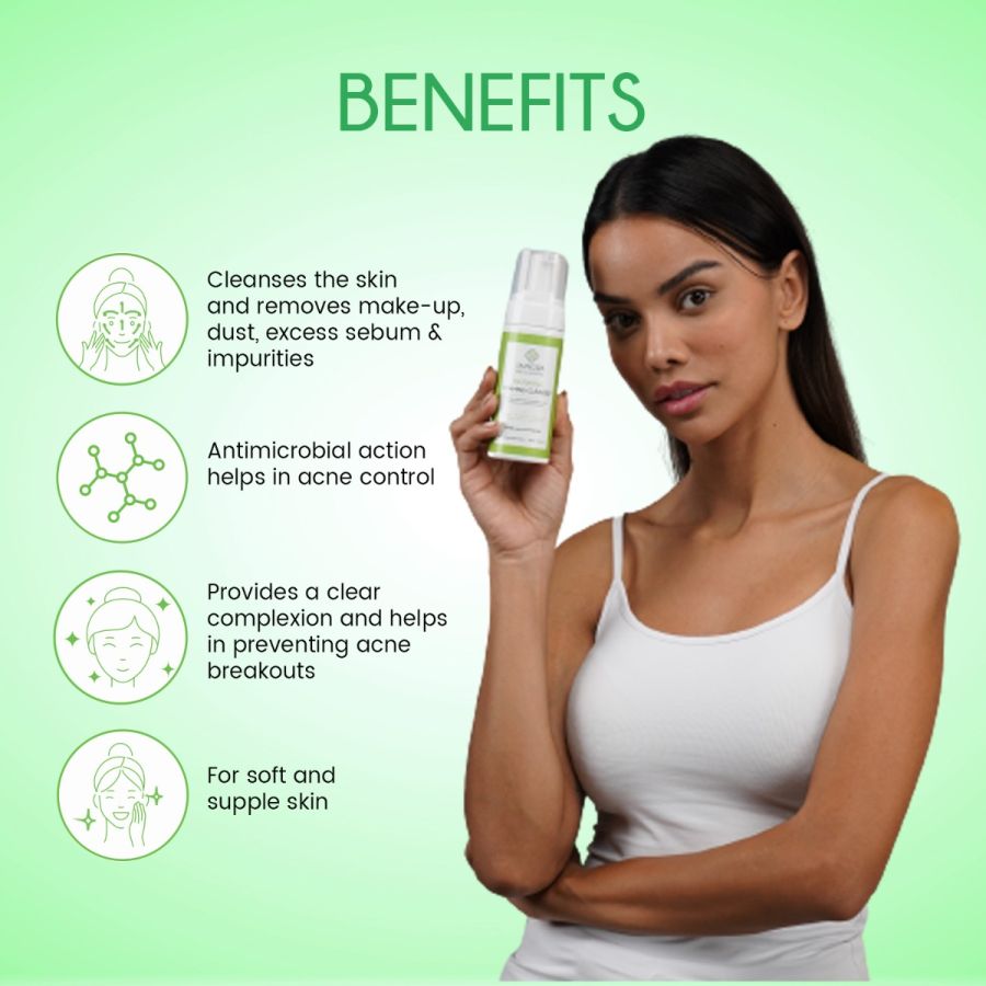 Skinora Mattifying Foaming Cleanser| With Niacinamide & Oleanolic Acid| For Oily & Acne Prone Skin| Anti-Acne & Anti-Microbial Action| Cleanses, Moisturizes & Soothes - 150 ml