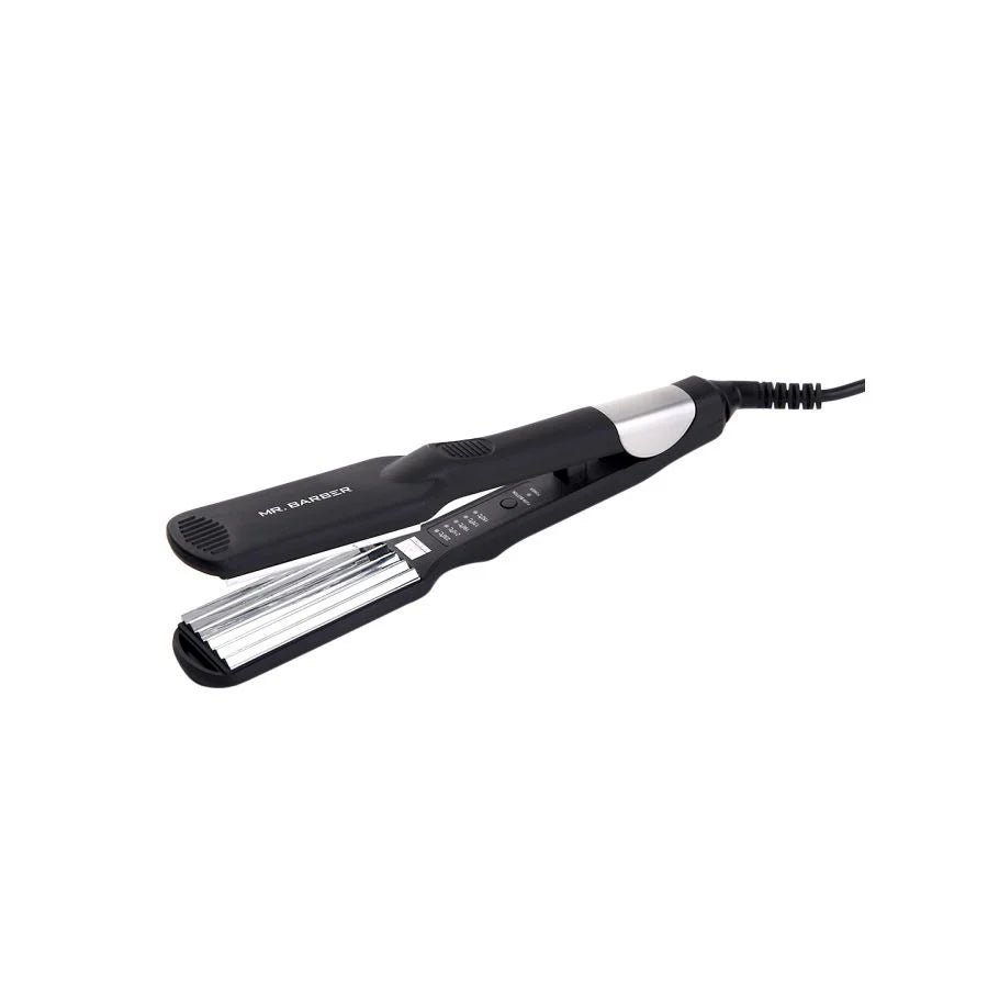 Mr. Barber Urban Style Classic Crimper – Extra Wide Nano Titanium Plate Hair Crimper for Professional Styling (Black)