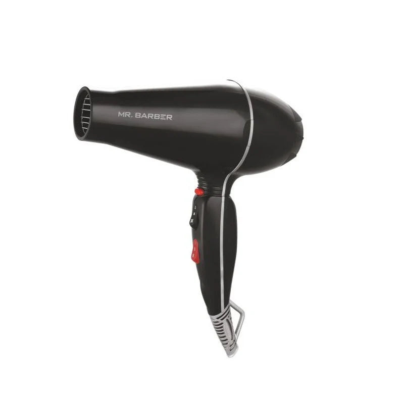 Mr. Barber Airmax Dryer with 2 Air Flow Detachable Nozzles Turbo Motor Powerful Professional Hair Dryer For Styling & Dressing 2400 Watts (Black)