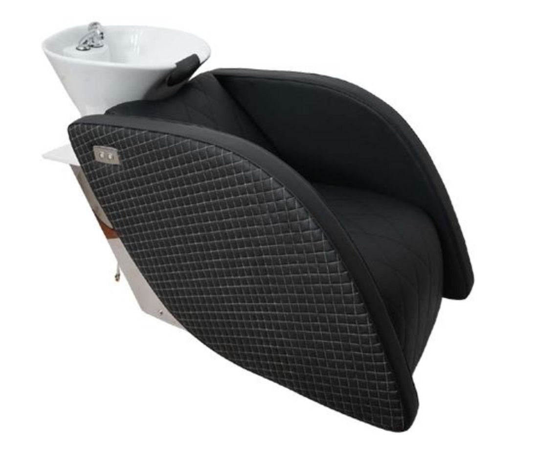 Delmore - Paradise Luxury Electric Shampoo Station – Ergonomic Reclining Seat with Adjustable Ceramic Basin & Premium Leatherette