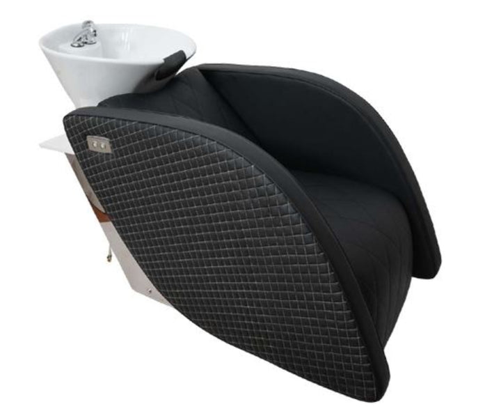 Delmore - Paradise Luxury Electric Shampoo Station – Ergonomic Reclining Seat with Adjustable Ceramic Basin & Premium Leatherette
