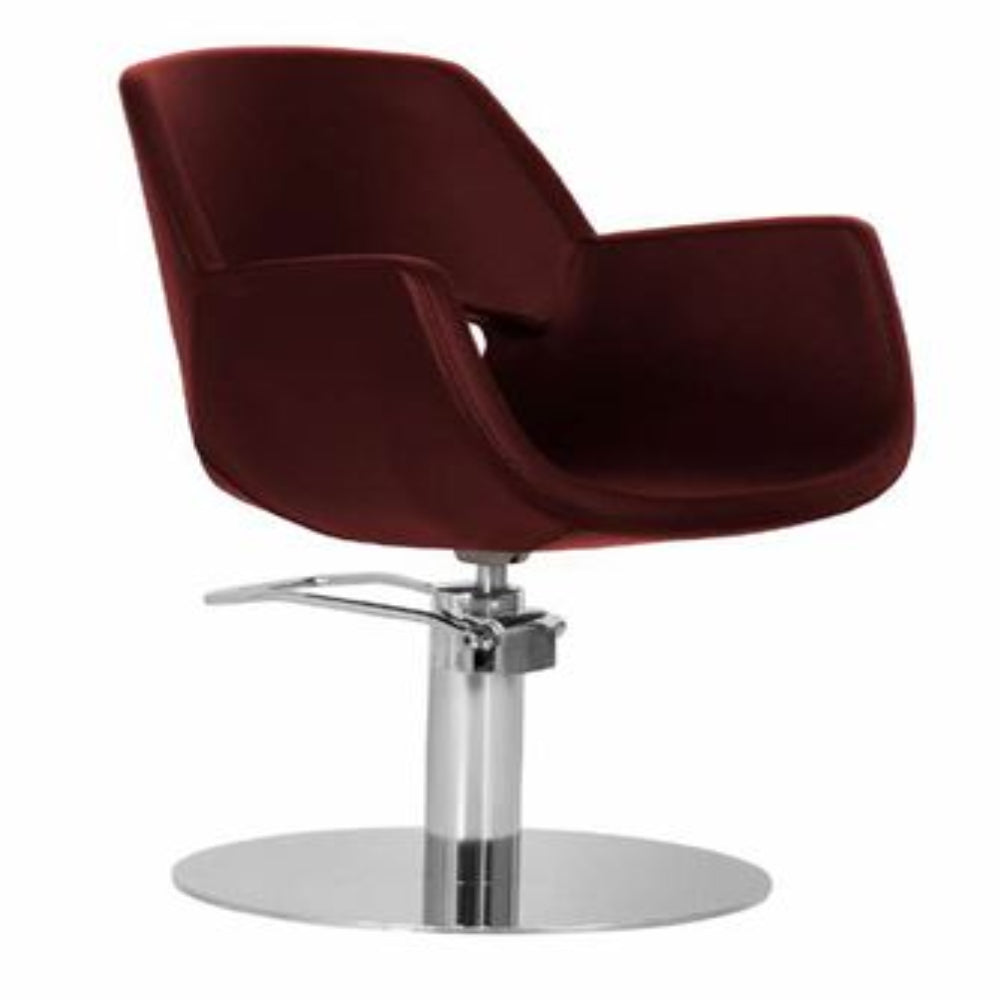 Smile Styling Chair – Italian Pump Base with Hydraulic Swivel Lock & Customizable Upholstery
