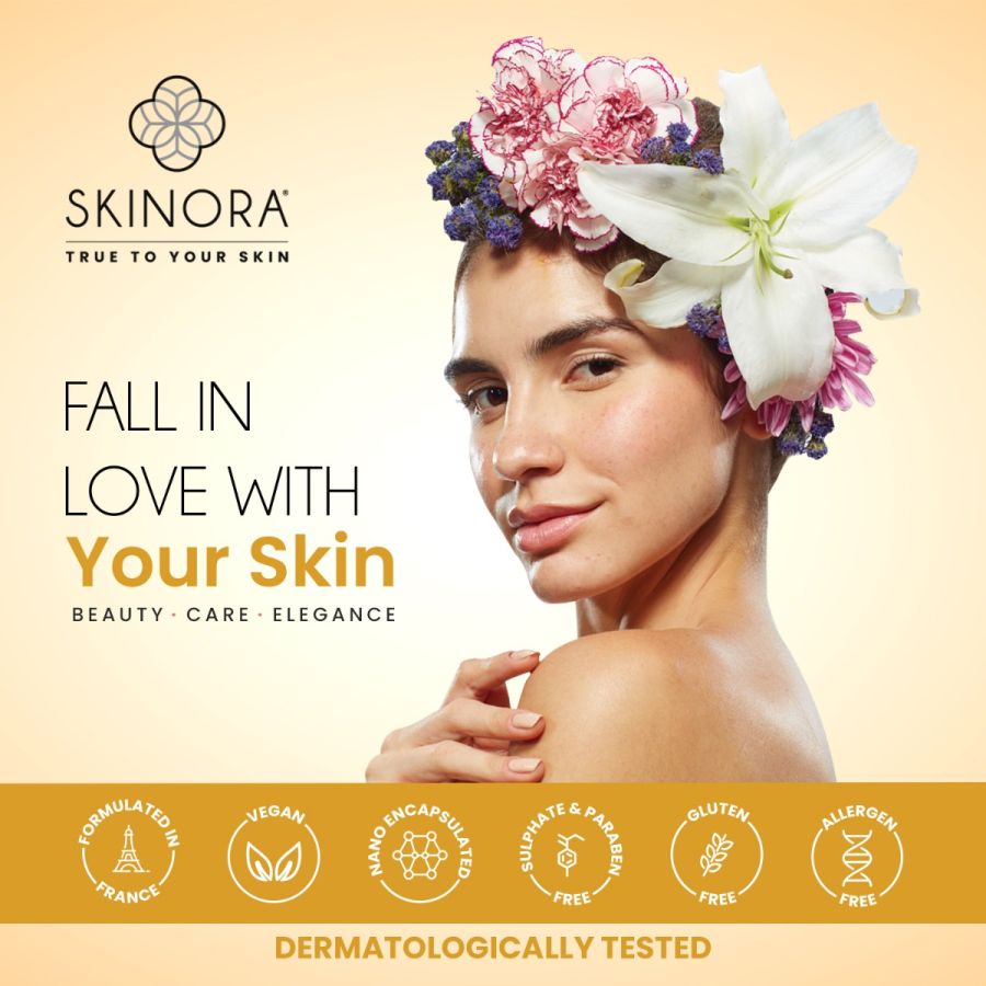 Skinora Nano Hyaluronic Acid & Chamomile Sunscreen SPF 50| Broad Spectrum, PA+++| UVA + UVB, Free Radical Protection| Brightening & Moisturizing| For All Skin Types|50 gm