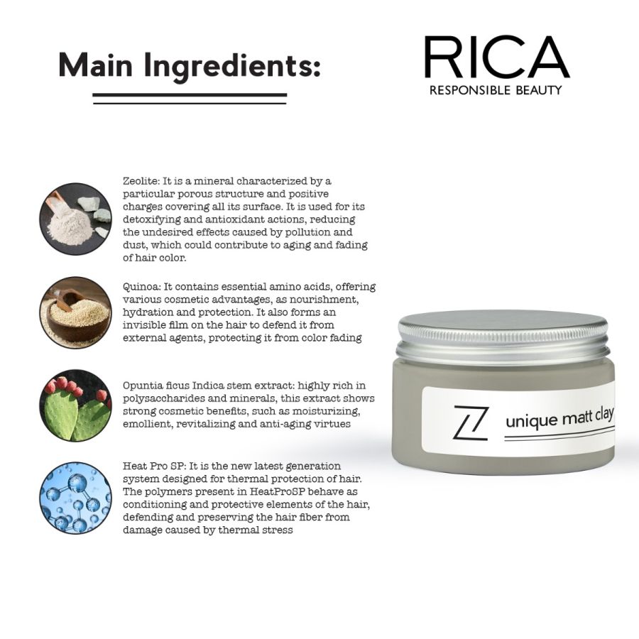 Rica Styling Unique Matt Clay, 100 mL