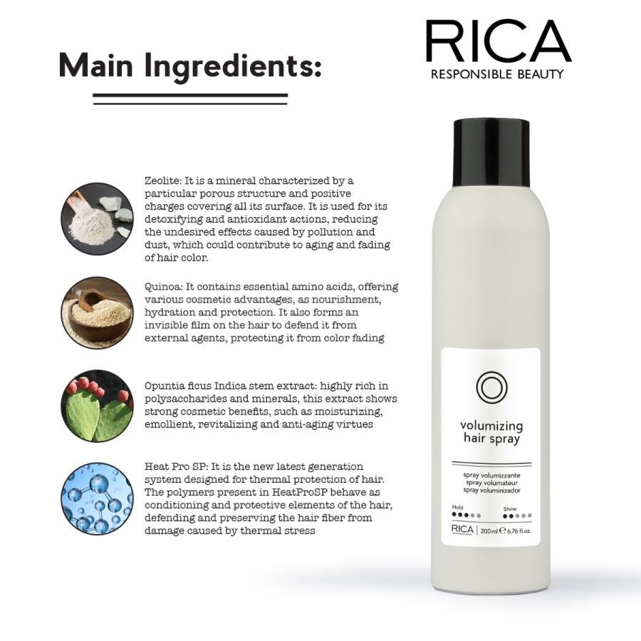 Rica Styling Volumizing Hair Spray, 200 mL